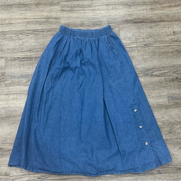 J. Jill Denim Maxi A-Line Skirt - Picture 1 of 7